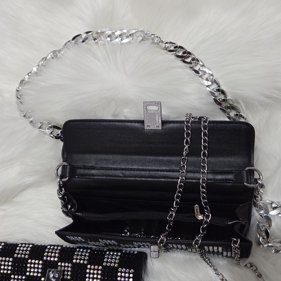 Clavijo Women's Small Handbag With Luxury Rhinestones (One) - Picture 5 of 8